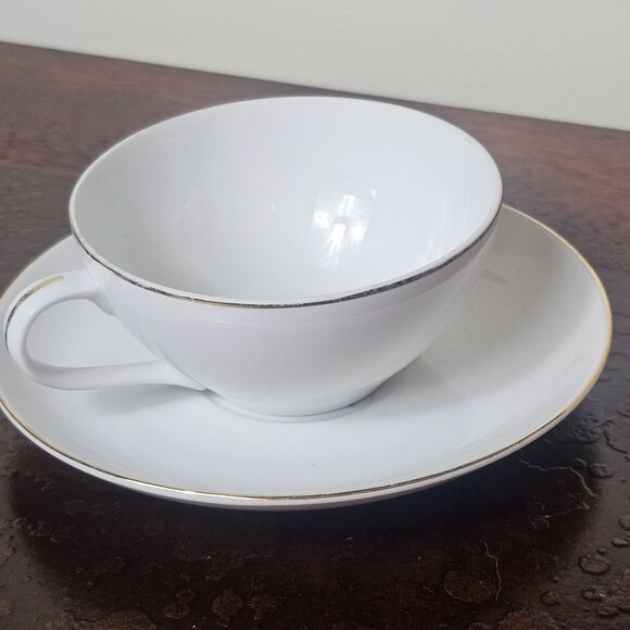 Kaysons Fine China Golden Rhapsody Tea Cup Saucer Set Vintage 1961 Floral Design - Picture 9 of 10